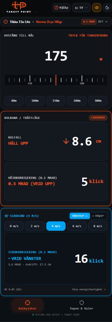 Target Point App Interface