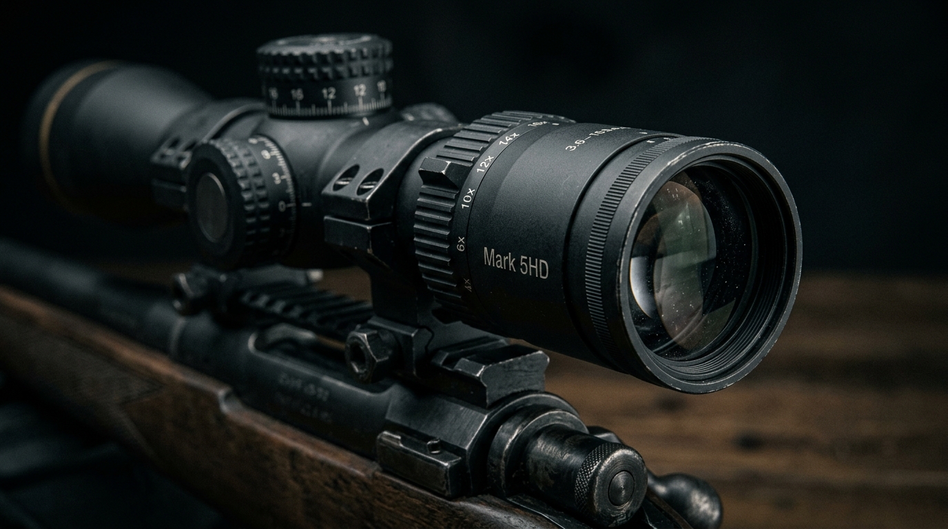 Precision rifle scope and bolt action rifle